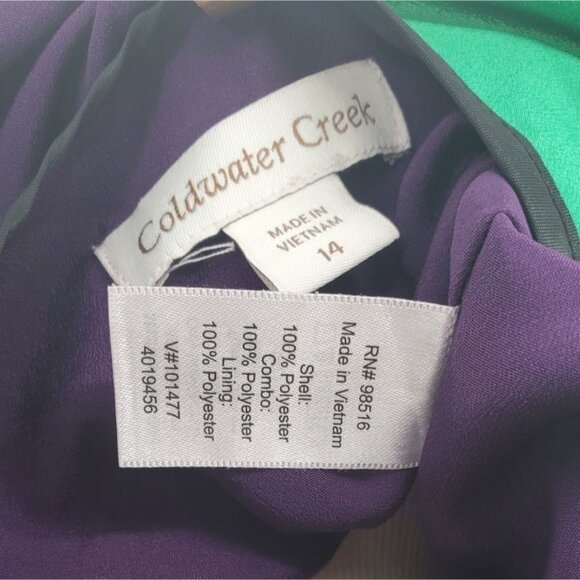 Coldwater Creek 14 Dress Color Block Shift Lightweight Short Sleeve Deadstock - Picture 8 of 10